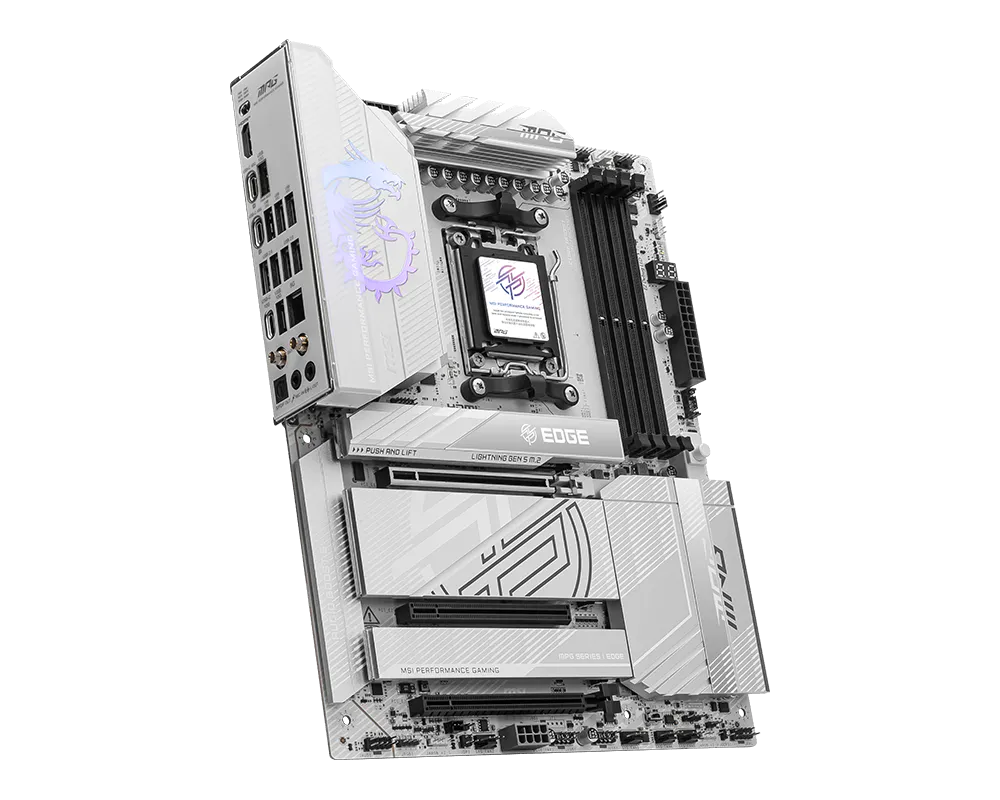 Weißes Premium-Mainboard für Gaming-PC
